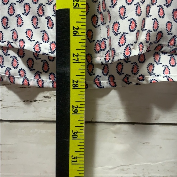 White Pink Paisley Lightweight Summer Blouse Sz. S - Picture 4 of 7